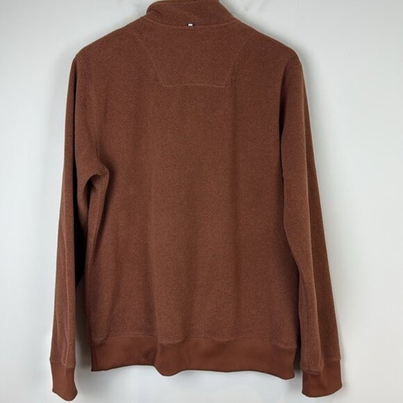 Kit and Ace Men's Brown Quarter-Zip Fleece Sweater Size Small - Picture 2 of 6